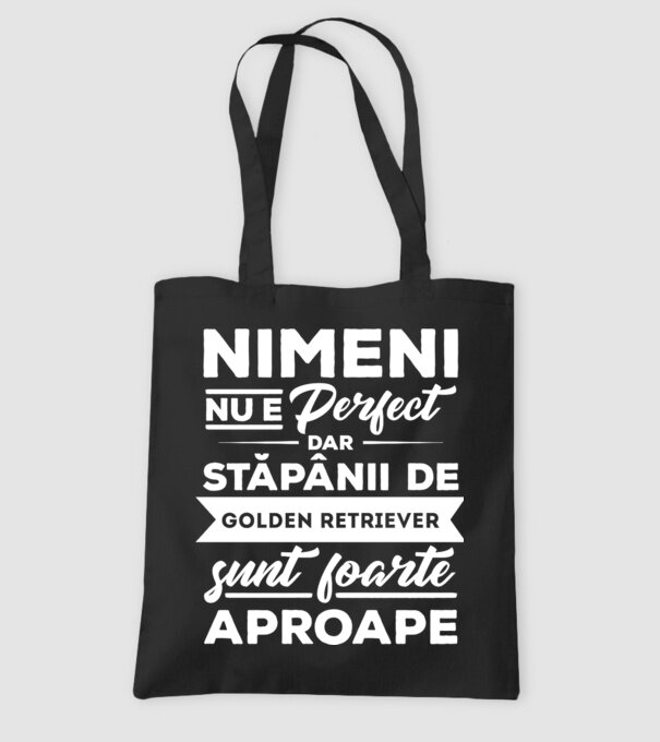 nimeni nu e perfect, dar stăpânii de goldern retriever sunt foarte aproape model negru pe tricou