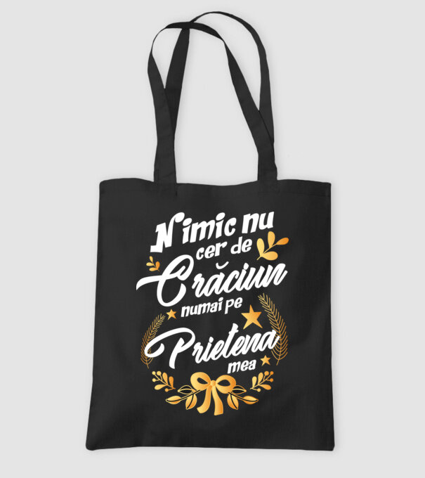 nimic nu cer de Crăciun, numai pe prietena mea model negru pe tricou