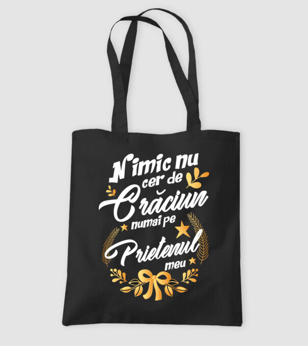 nimic nu cer de Crăciun, numai pe prietenul meu model negru pe tricou