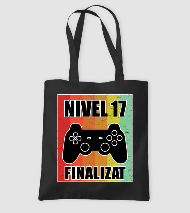Nivel 17 finalizat model negru pe tricou