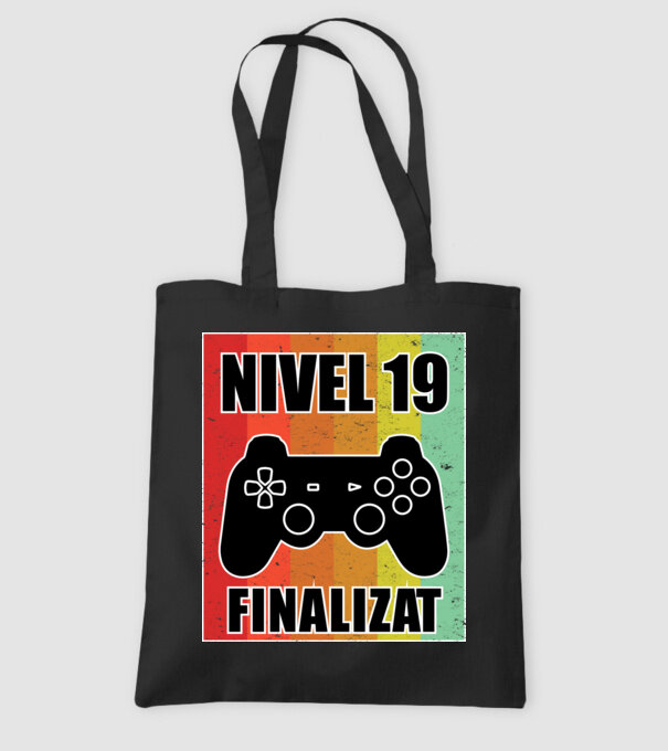 Nivel 19 finalizat model negru pe tricou