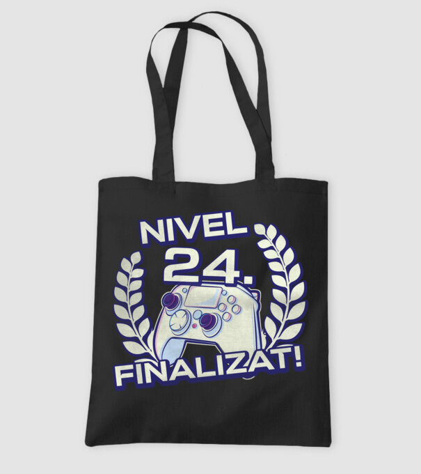 Nivel 24 finalizat! model negru pe tricou