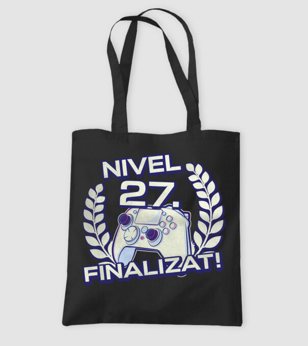 Nivel 27 finalizat! model negru pe tricou