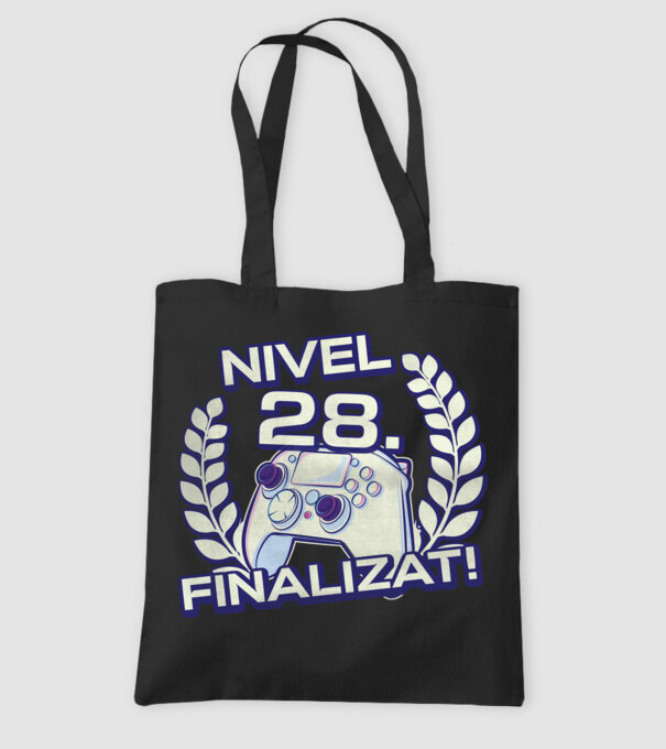 Nivel 28 finalizat! model negru pe tricou