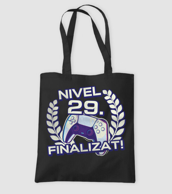 Nivel 29 finalizat! model negru pe tricou
