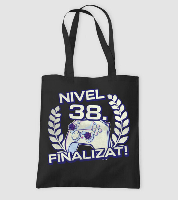 Nivel 38 finalizat! model negru pe tricou