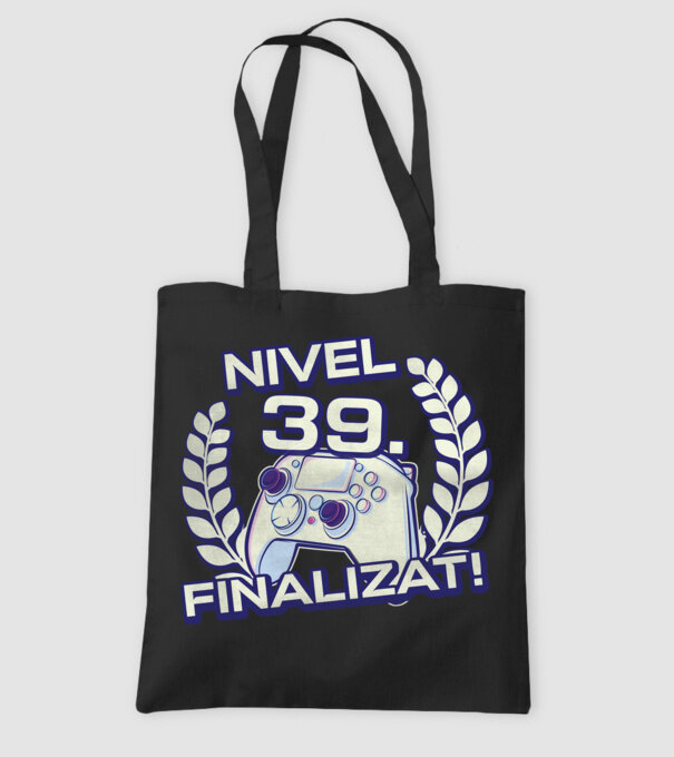 Nivel 39 finalizat! model negru pe tricou