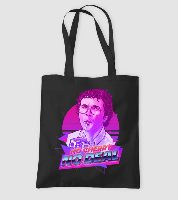 no cherry no deal stranger things model negru pe tricou