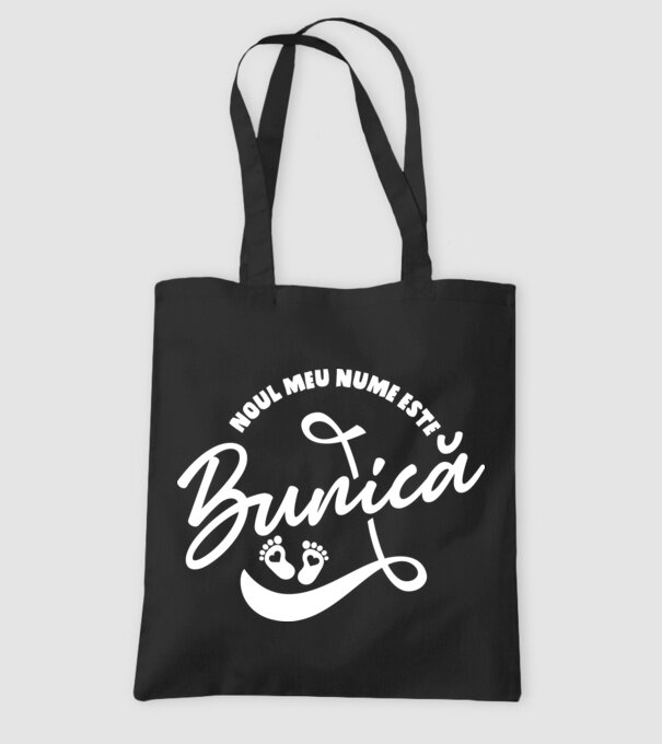 Noul meu nume este Bunică model negru pe tricou
