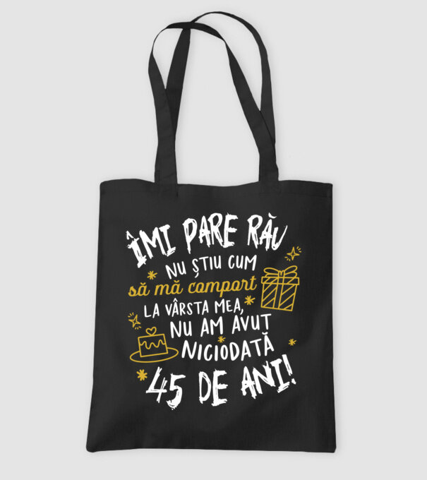 Nu am avut niciodată 45 de ani model negru pe tricou