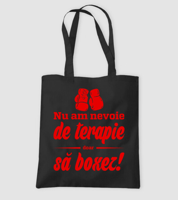 Nu am nevoie de terapie! Doar să boxez. model negru pe tricou