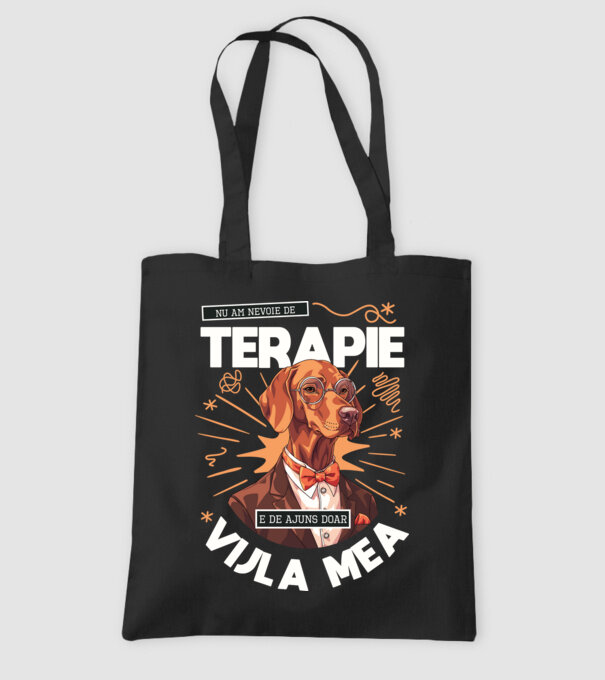 Nu am nevoie de terapie e de ajuns doar Vijla mea model negru pe tricou