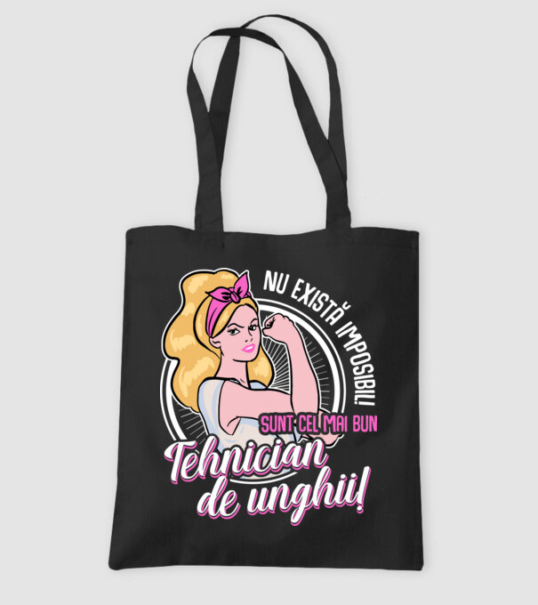 Nu există imposibil! Sunt cel mai bun tehnician de unghii! model negru pe tricou