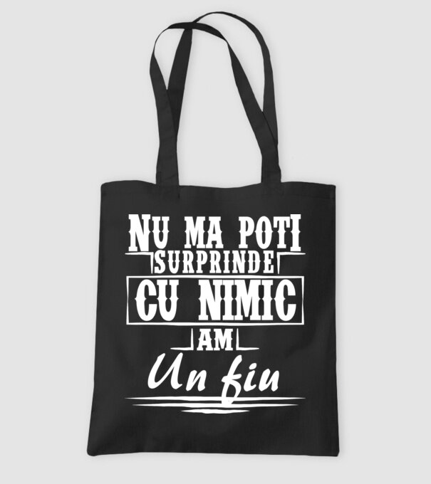 Nu mă poți surprinde cu nimic, am un fiu model negru pe tricou