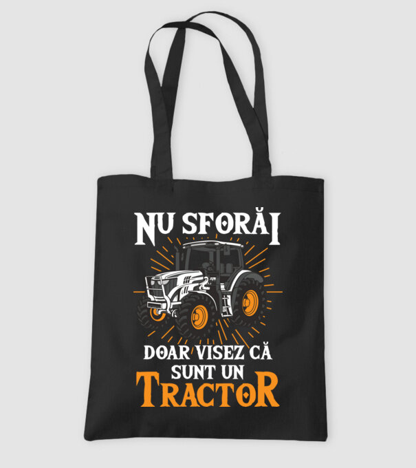 Nu sforăi, doar visez că sunt un Tractor model negru pe tricou