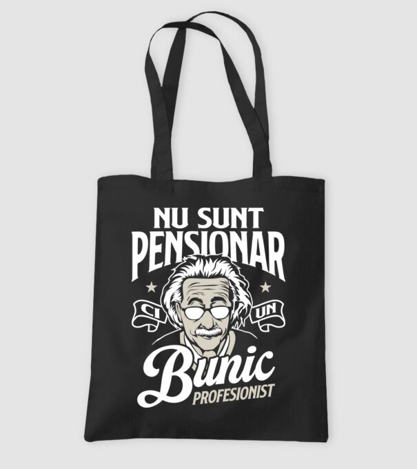 Nu sunt pensionar, ci un bunic profesionist model negru pe tricou
