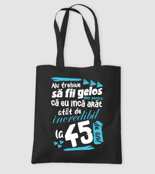 Nu trebuie să fii gelos 45 de ani model negru pe tricou