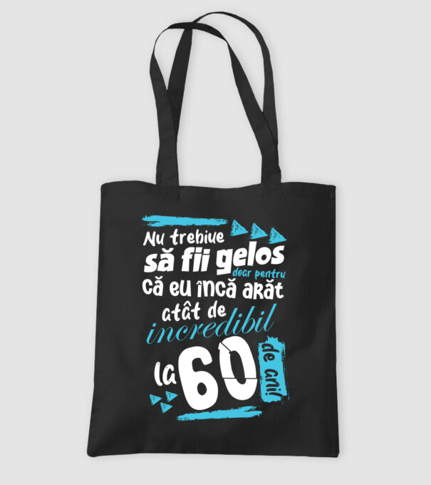 Nu trebuie să fii gelos 60 de ani model negru pe tricou