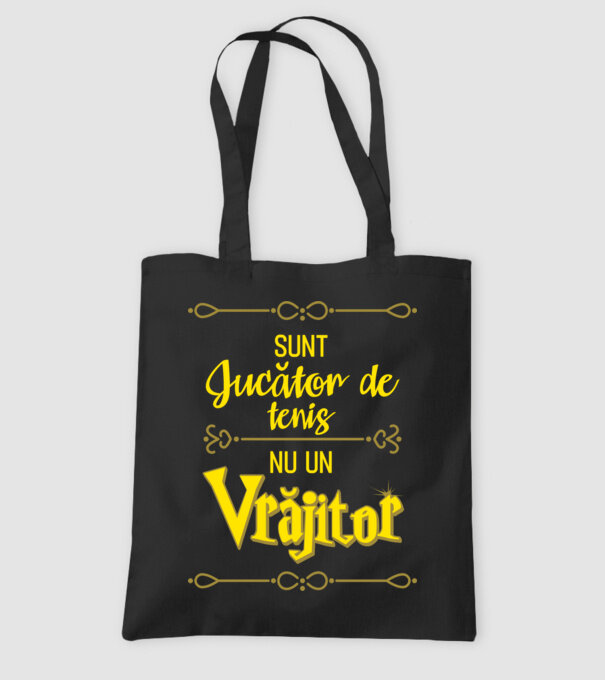 sunt jucător de tenis, nu un vrăjitor model negru pe tricou
