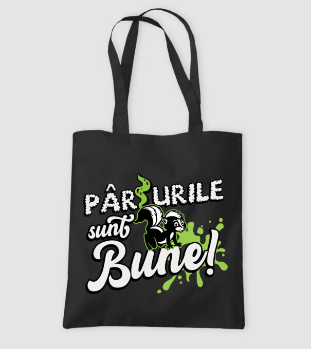 Pârțurile sunt bune model negru pe tricou