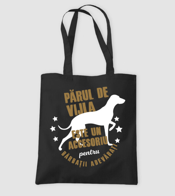 părul de vijla este un accesoriu pentru bărbații adevărați model negru pe tricou