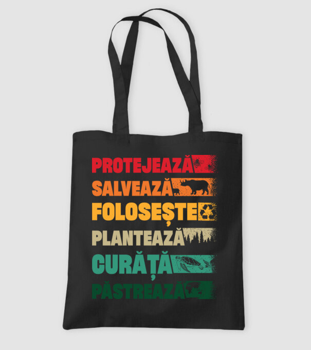 protejează salvează păstrează model negru pe tricou