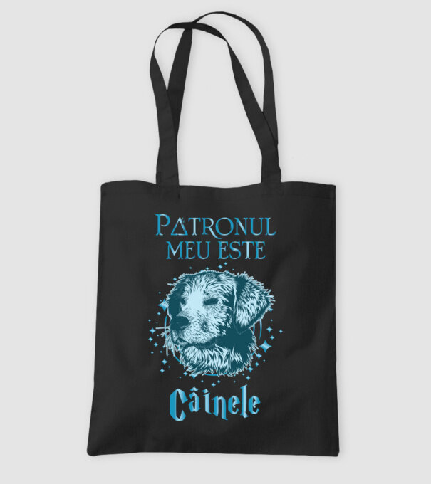 Patronul meu este CÂINELE model negru pe tricou