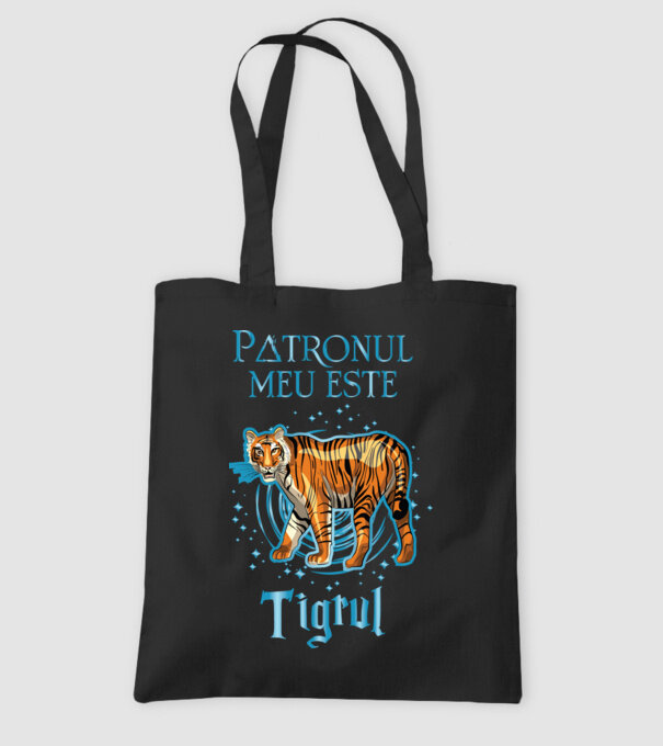 Patronul meu este TIGRUL model negru pe tricou