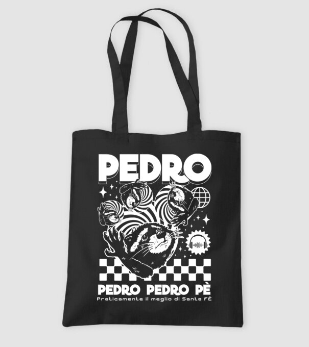 Pedro techno model negru pe tricou