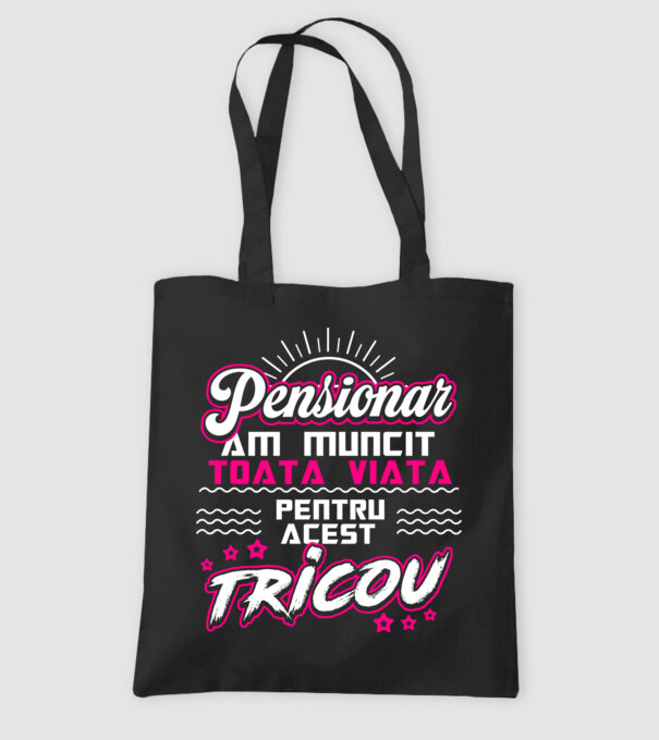 Pensionar - am muncit toată viața pentru acest tricou model negru pe tricou