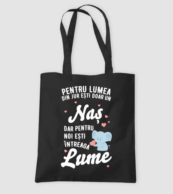 Pentru lumea din jur ești doar o naș, dar pentru noi ești întreaga lume 01 (2) model negru pe tricou