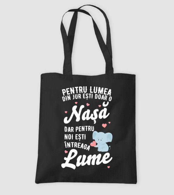 Pentru lumea din jur ești doar o nașă, dar pentru noi ești întreaga lume model negru pe tricou