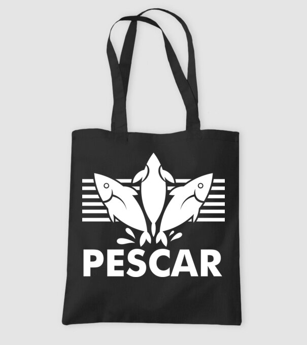 Pescar original model negru pe tricou