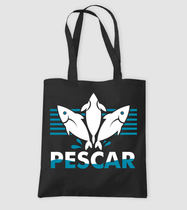 Pescar original model negru pe tricou