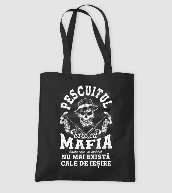 Pescuitul este ca mafia, odată ce te-ai implicat, nu mai există cale de ieșire model negru pe tricou