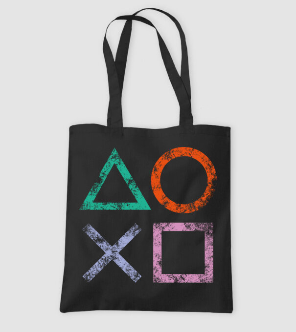 PlayStation icon model negru pe tricou