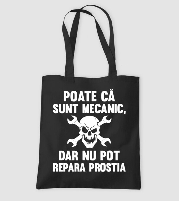 Poate că sunt mecanic, dar nu pot repara prostia model negru pe tricou