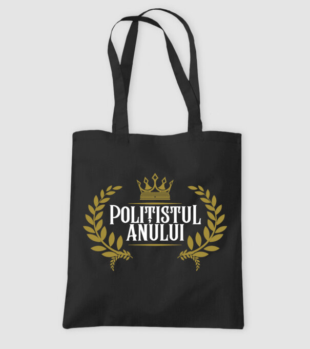 Polițistul anului model negru pe tricou