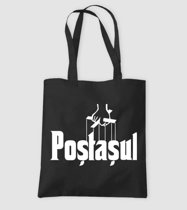 poștașul model negru pe tricou