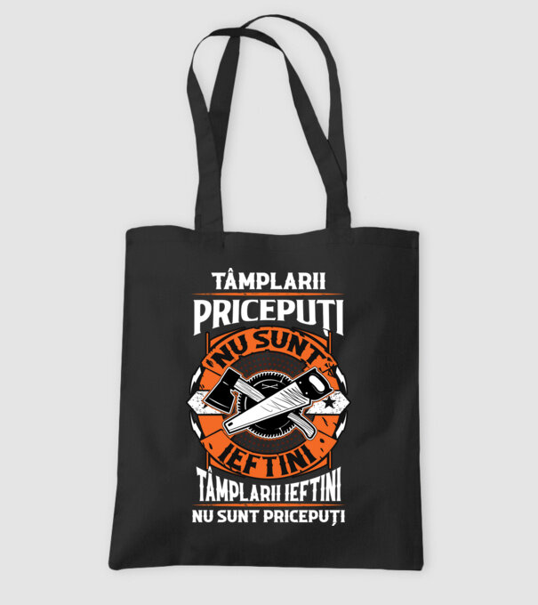 tâmplarii pricepuți nu sunt ieftini, tâmplarii ieftini nu sunt pricepuți model negru pe tricou