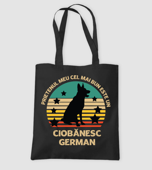 Prietenul meu cel mai bun este un ciobănesc german model negru pe tricou