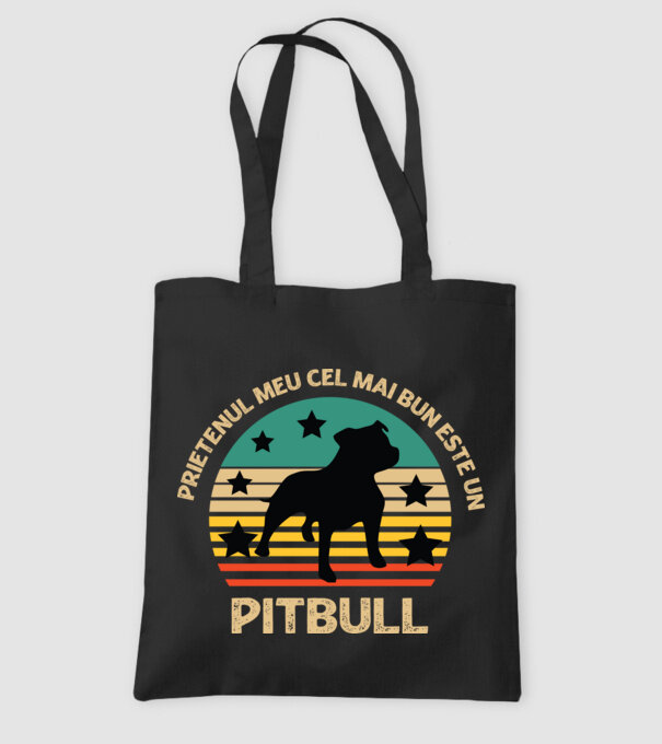 Prietenul meu cel mai bun este un pitbull model negru pe tricou