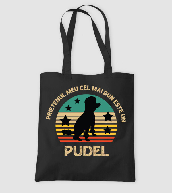 Prietenul meu cel mai bun este un pudel model negru pe tricou