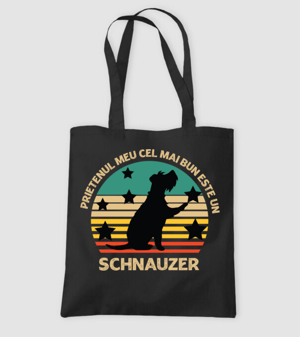 Prietenul meu cel mai bun este un schnauzer model negru pe tricou
