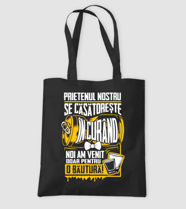 Prietenul nostru se căsătorește în curând model negru pe tricou