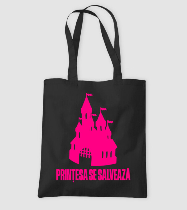 Prințesa se salvează model negru pe tricou