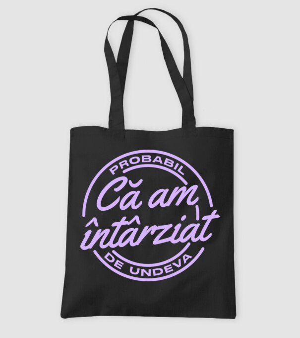 Probabil că am întârziat de undeva model negru pe tricou