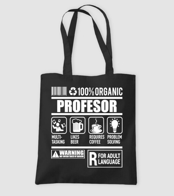 PROFESOR model negru pe tricou