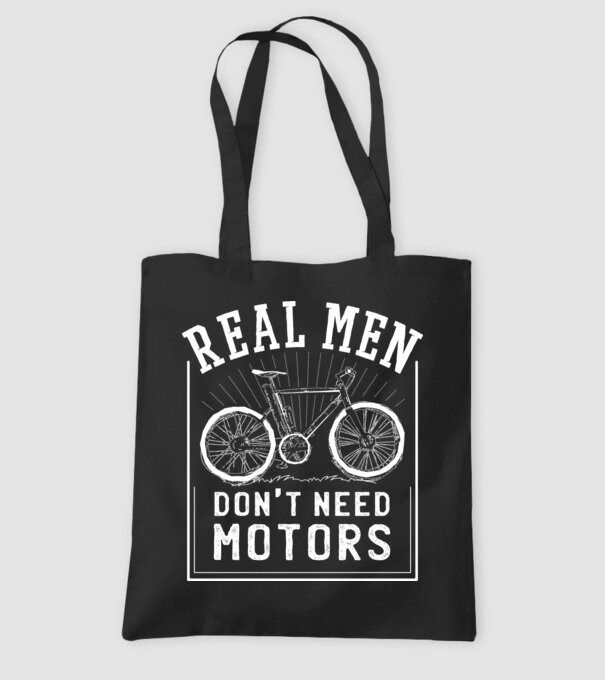 real man dont need motors model negru pe tricou
