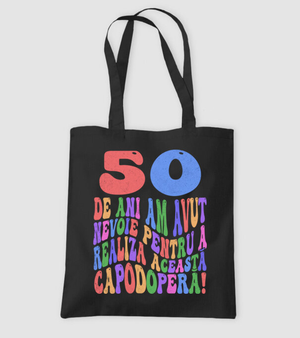 Realiza această capodoperă 50 model negru pe tricou